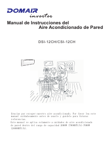 Manual de uso Domair DSI-12CH Aire acondicionado