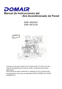 Manual de uso Domair DSP-0909CH Aire acondicionado