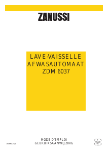 Mode d’emploi Zanussi ZDM6037N Lave-vaisselle