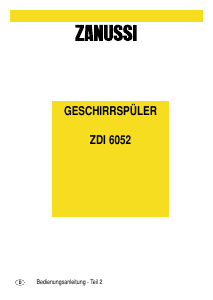 Bedienungsanleitung Zanussi ZDI6052B Geschirrspüler