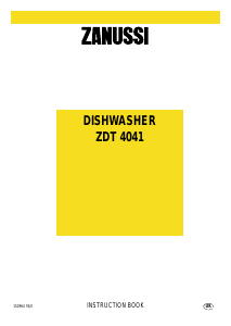 Manual Zanussi ZDT4041 Dishwasher