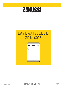 Mode d’emploi Zanussi ZDM6026W Lave-vaisselle