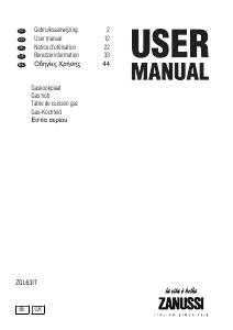 Mode d’emploi Zanussi ZGL63ITW Table de cuisson