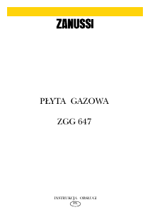 Instrukcja Zanussi ZGG647ICY Płyta do zabudowy
