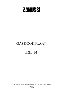 Handleiding Zanussi ZGL64IW Kookplaat