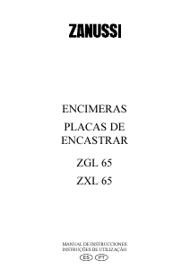 Manual de uso Zanussi ZGL65IB Placa