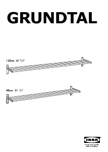 Kullanım kılavuzu IKEA GRUNDTAL Raf