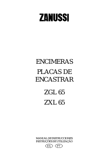 Manual de uso Zanussi ZGL65IX Placa