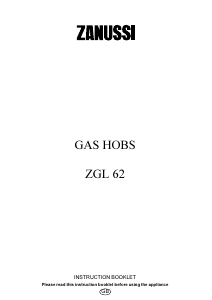 Manual Zanussi ZGL62IN Hob
