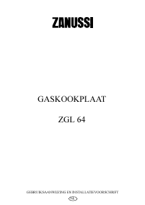 Handleiding Zanussi ZGL64X Kookplaat