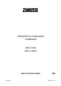 Manual de uso Zanussi ZNB35NDX8 Frigorífico combinado