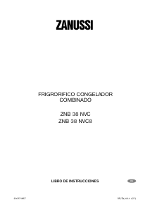 Manual de uso Zanussi ZNB38NVC8 Frigorífico combinado