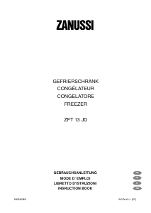 Manuale Zanussi ZFT 13 JD Congelatore