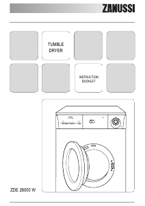 Manual Zanussi ZDE26000W Dryer