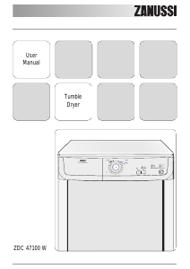 Manual Zanussi ZDC47100W Dryer