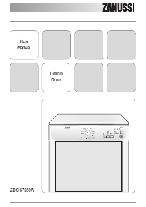 Manual Zanussi ZDC67550W Dryer