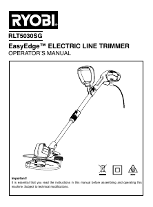 Handleiding Ryobi RLT5030SG Grastrimmer