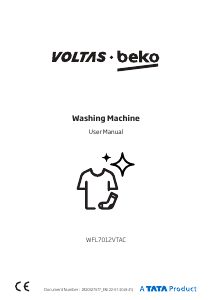 Manual Voltas BEKO WFL7012VTAC Washing Machine