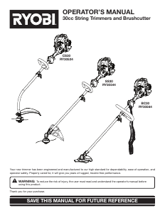 Handleiding Ryobi RY30564 Grastrimmer