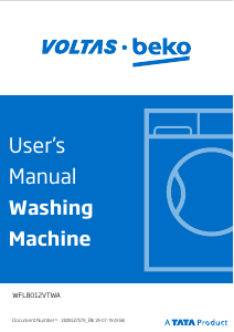 Manual Voltas BEKO WFL8012VTWA Washing Machine