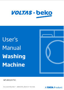 Handleiding Voltas BEKO WFL8014VTSC Wasmachine