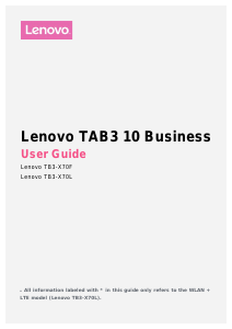 Handleiding Lenovo TB3-X70F TAB 3 10 Business Tablet