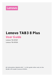 Handleiding Lenovo TB-8703F TAB3 8 Plus Tablet