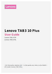 Handleiding Lenovo TB3-X70F TAB3 10 Plus Tablet