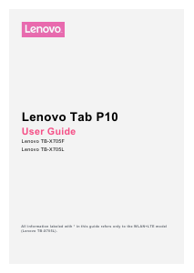 Handleiding Lenovo TB-X705F TAB P10 Tablet