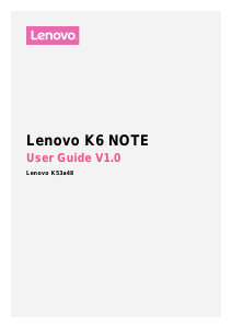 Handleiding Lenovo K6 Note Mobiele telefoon