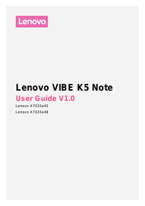 Handleiding Lenovo Vibe K5 Note Mobiele telefoon