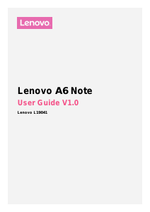 Handleiding Lenovo A6 Note Mobiele telefoon