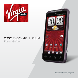 Handleiding HTC EVO V 4G Plum (Virgin Mobile) Mobiele telefoon