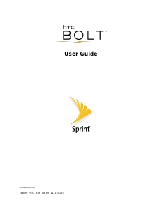 Handleiding HTC Bolt (Sprint) Mobiele telefoon