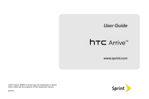 Handleiding HTC Arrive (Sprint) Mobiele telefoon