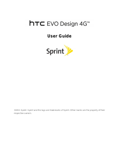 Handleiding HTC EVO Design 4G (Sprint) Mobiele telefoon