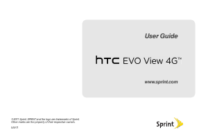 Handleiding HTC Evo View 4G (Sprint) Tablet