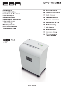 Руководство EBA DINO 24 C Шреддер для бумаги