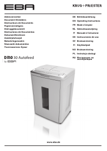 Bruksanvisning EBA DINO 30 Autofeed Dokumentförstörare