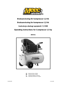 Instrukcja Meec Tools 200-011 Kompresor
