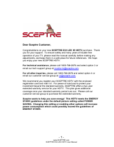 Handleiding Sceptre E325BV-FHDD LED televisie