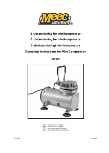 Bruksanvisning Meec Tools 200-070 Kompressor