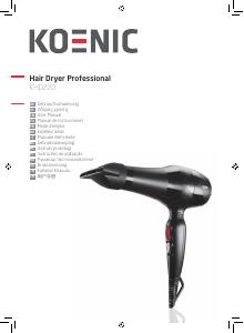 Manual Koenic KHD220 Secador de cabelo