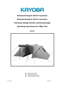 Bruksanvisning Kayoba 955-027 Tält