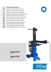 Manual Güde Basic 8T/D Mașină de spintecat