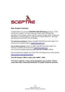 Handleiding Sceptre X505BV-FSR LED televisie