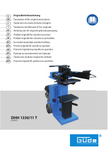 Priručnik Güde DHH 1330/11 T Cjepač drva