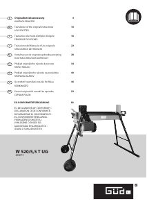 Manuál Güde W 520/5.5 T UG Štípačka na dřevo