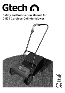 Manual Gtech CM01 Lawn Mower