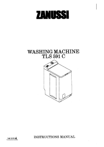 Manual Zanussi TLS591C Washing Machine